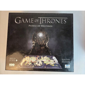Game of Thrones Puzzle of Westeros 4D Cityscape 1400pc 2013 Used HBO